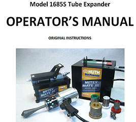 The operators manual for the Huth 1685 Mitey Mate Jr. features an image of the tool on a white background and black text.