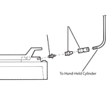 A simple black and white schematic drawing for the Huth Expander Model 1685 Parts Breakdown.