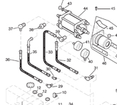 A black and white schematic drawing of the Huth Expander Models 1690/1691 parts.