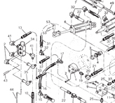 A black and white schematic drawing for Huth Bender Model 1901S Parts Breakdown