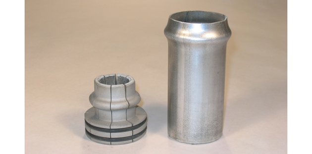 The Ben Pearson Chevrolet flange segment tool is shown. The tool is grey with two components that are cylinder shaped.