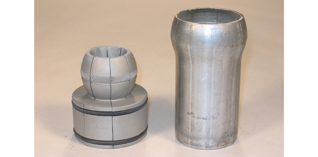 The male and female components of a segmented combination ball tool for Ben Pearson machines are shown.