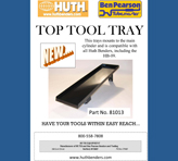 A preview of the top tool tray product sell sheet for Ben Pearson shows a product image and text describing the product.