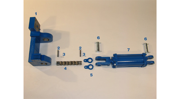 Cilindro de soporte de brazo móvil BP - modelo BPC-09v